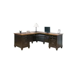 Hartford Double Pedestal L-Shaped Desk