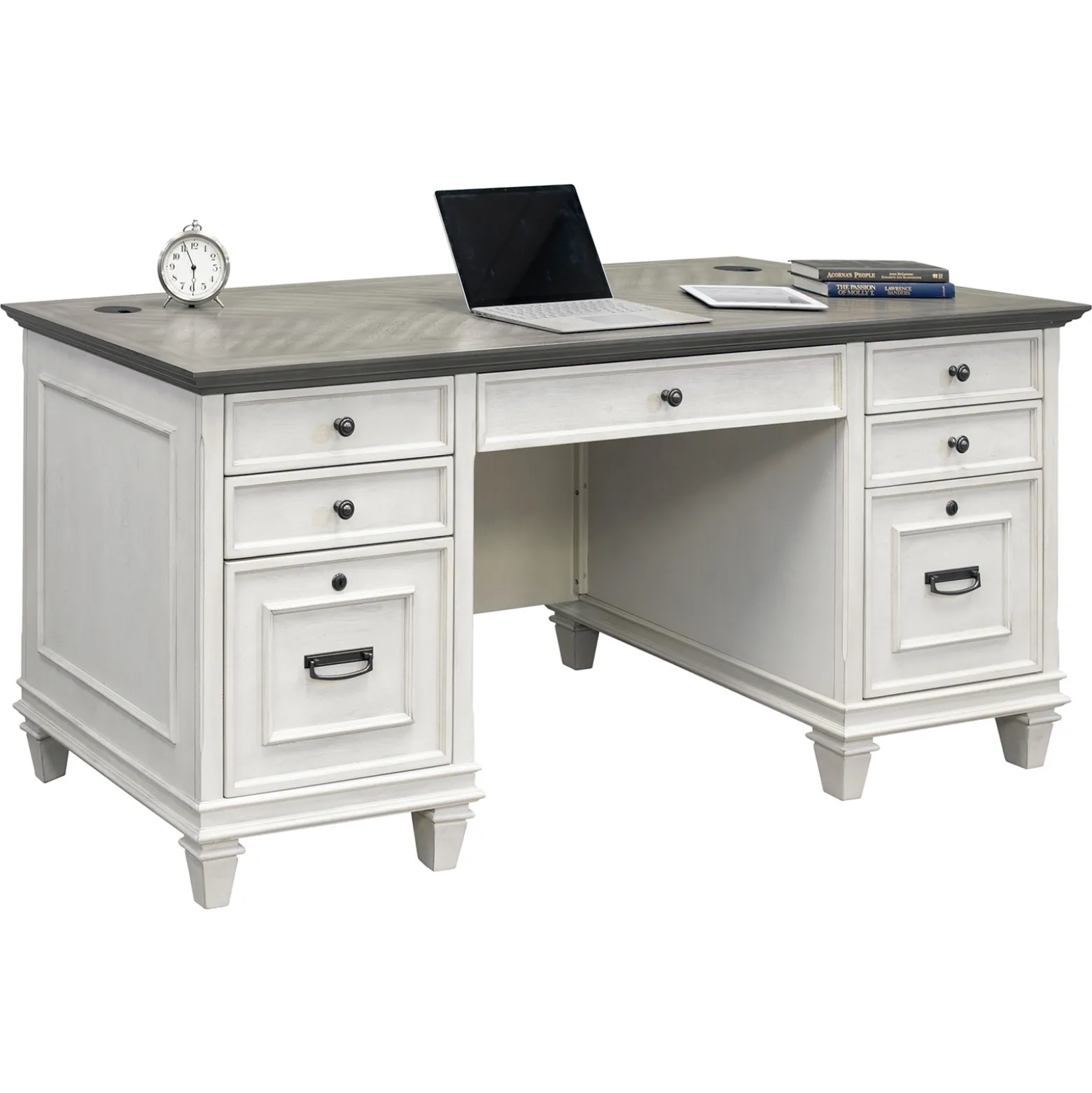 Hartford Double Pedestal Desk - 69.5"Wx30"D