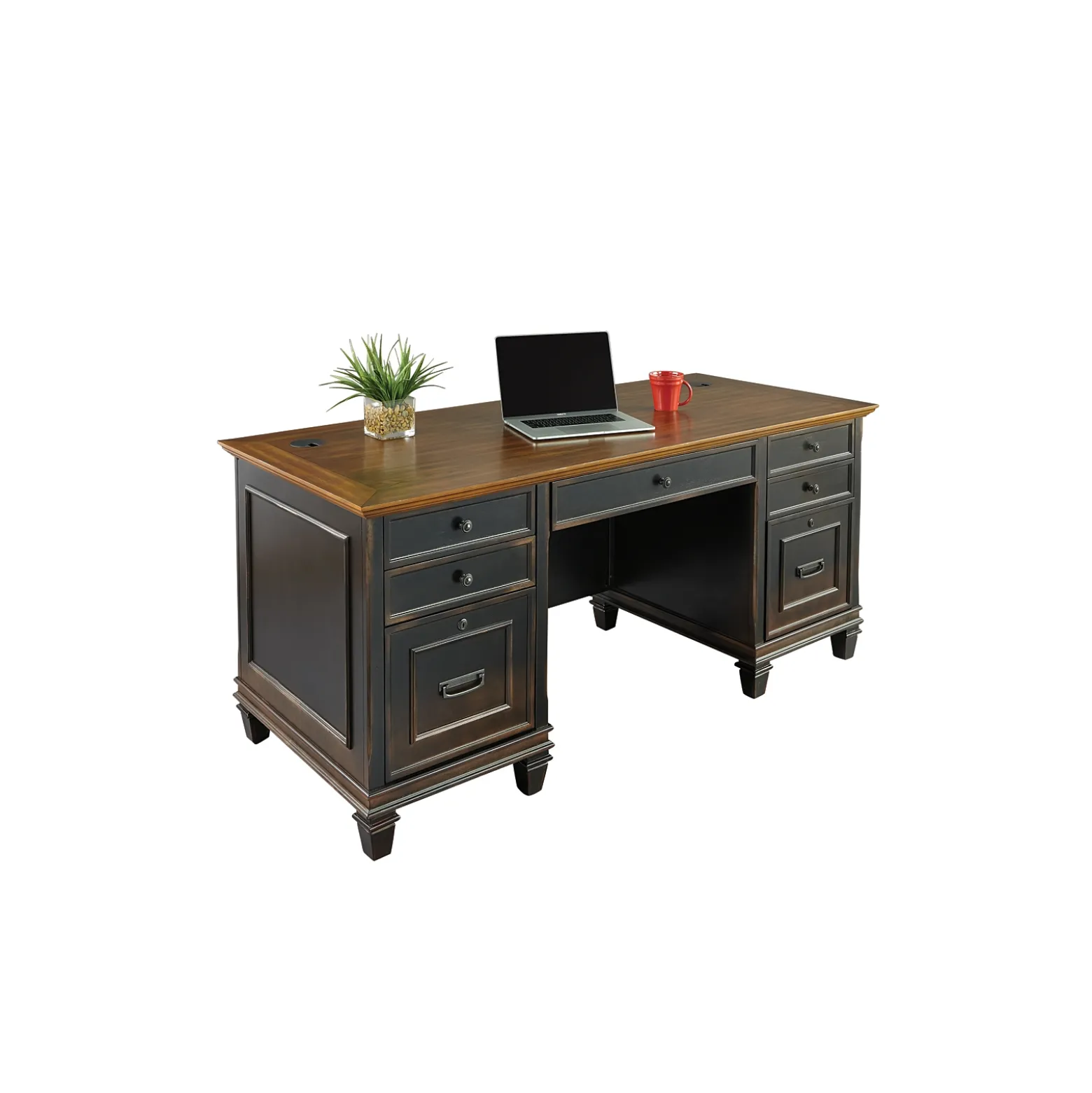 Hartford Double Pedestal Desk - 69.5"Wx30"D