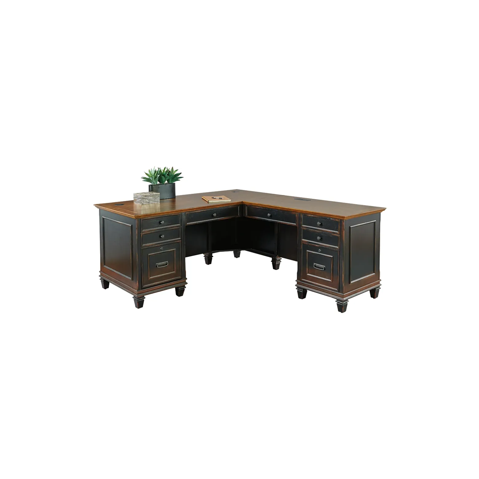 Hartford L-Shaped Desk with Right Return and Lateral File Set