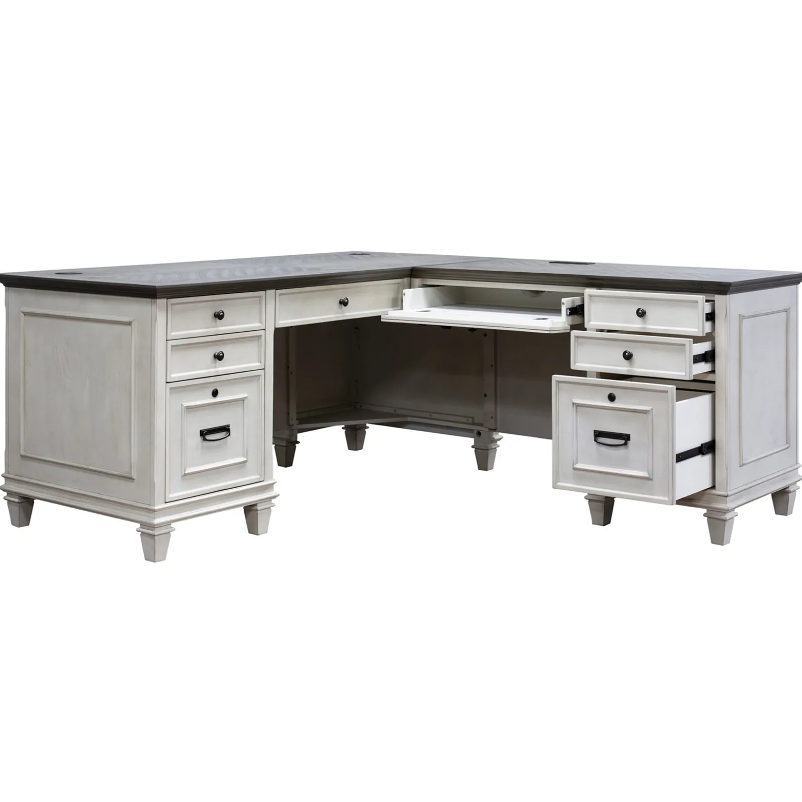 Hartford L-Shaped Desk with Right Return and Lateral File Set