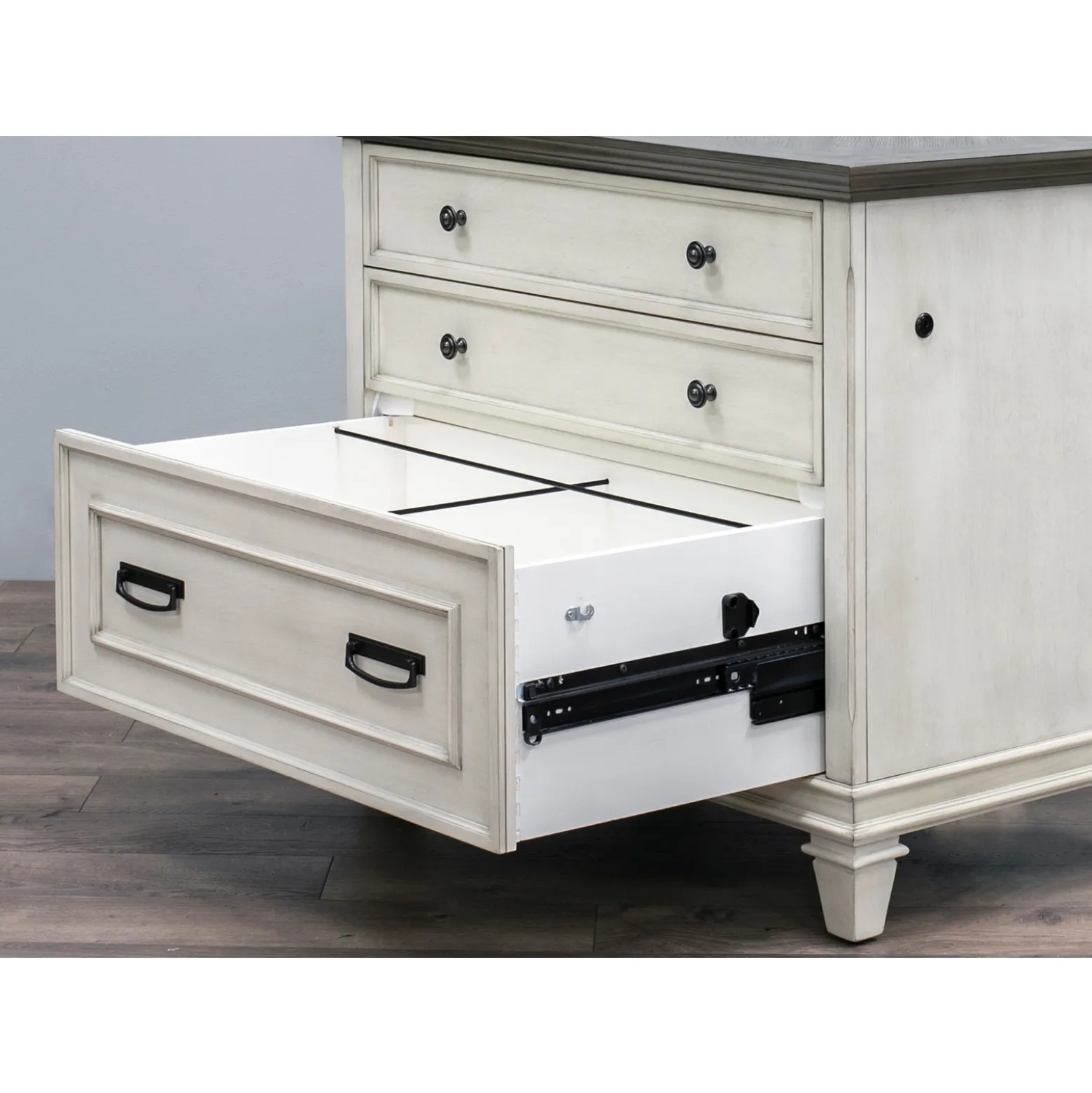 Hartford L-Shaped Desk with Right Return and Lateral File Set
