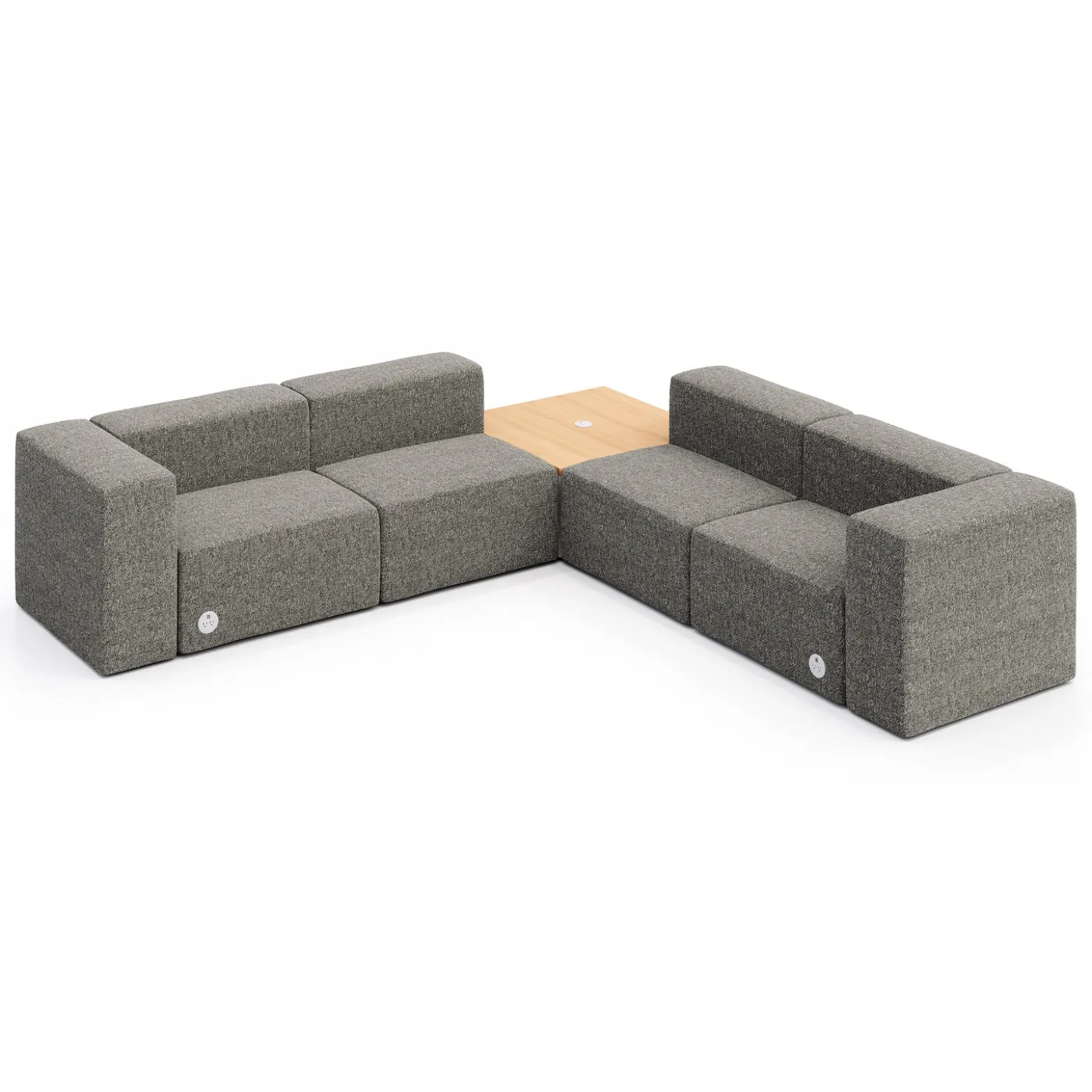 Haven 4 Person Corner Sofa with Table and Power