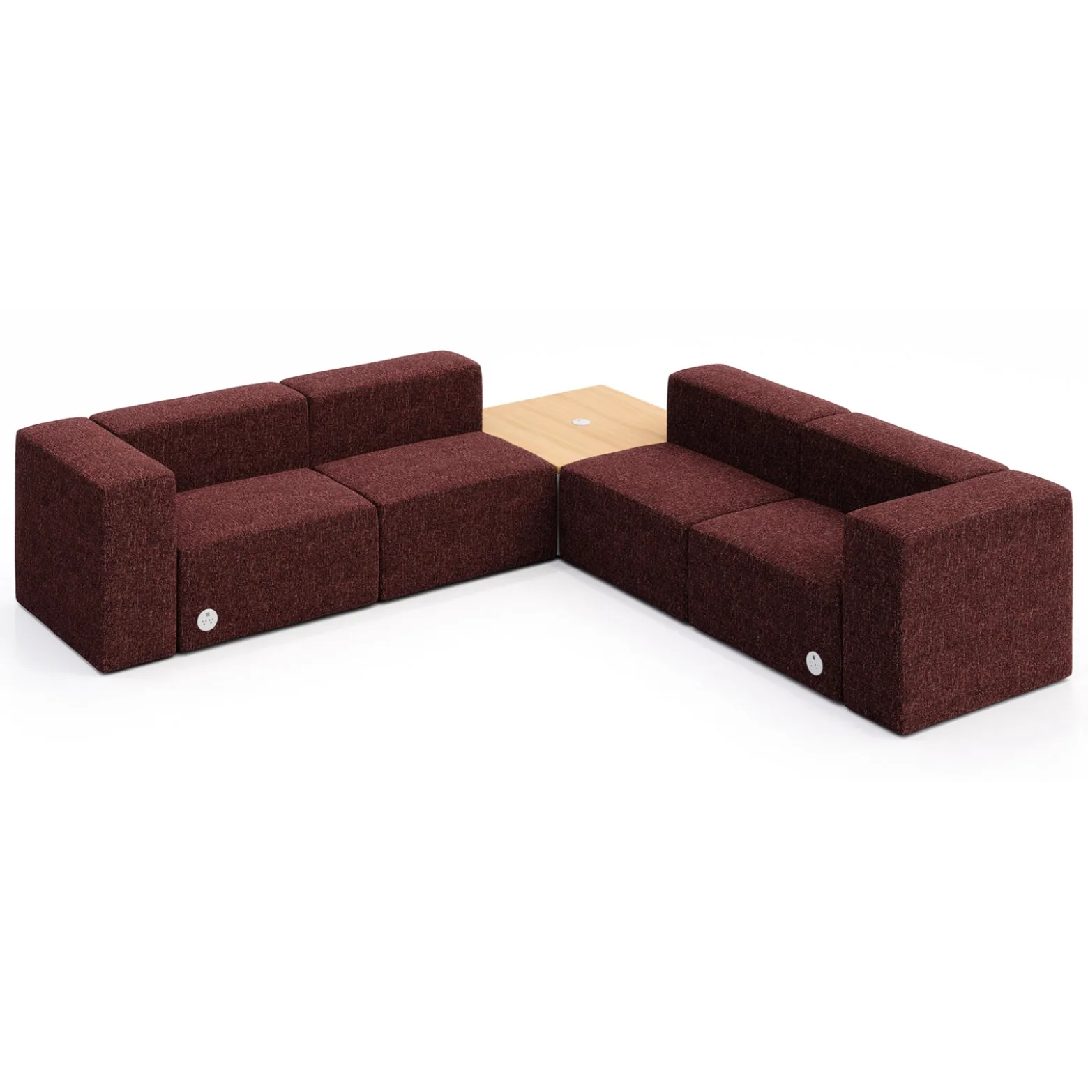 Haven 4 Person Corner Sofa with Table and Power