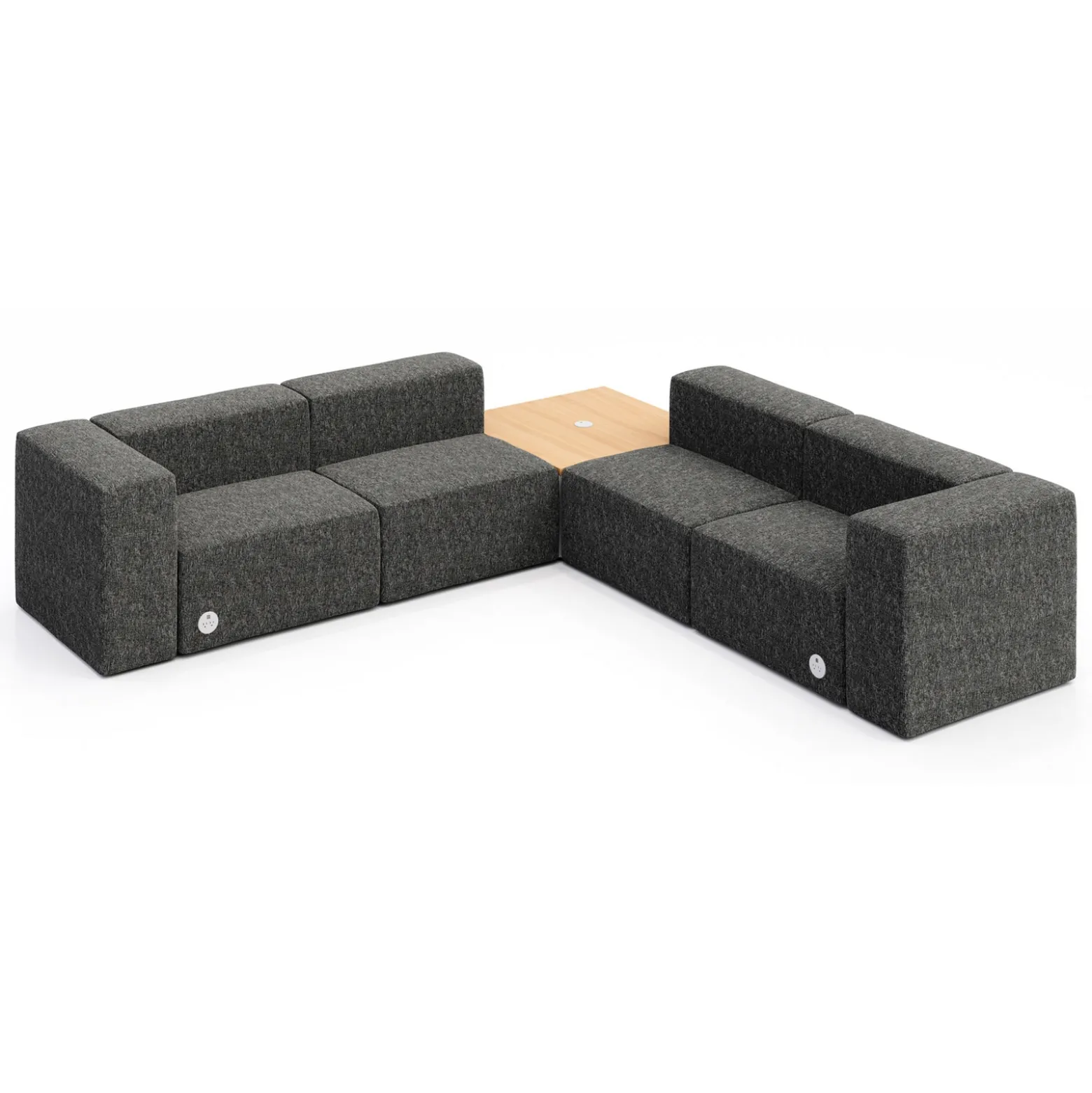 Haven 4 Person Corner Sofa with Table and Power