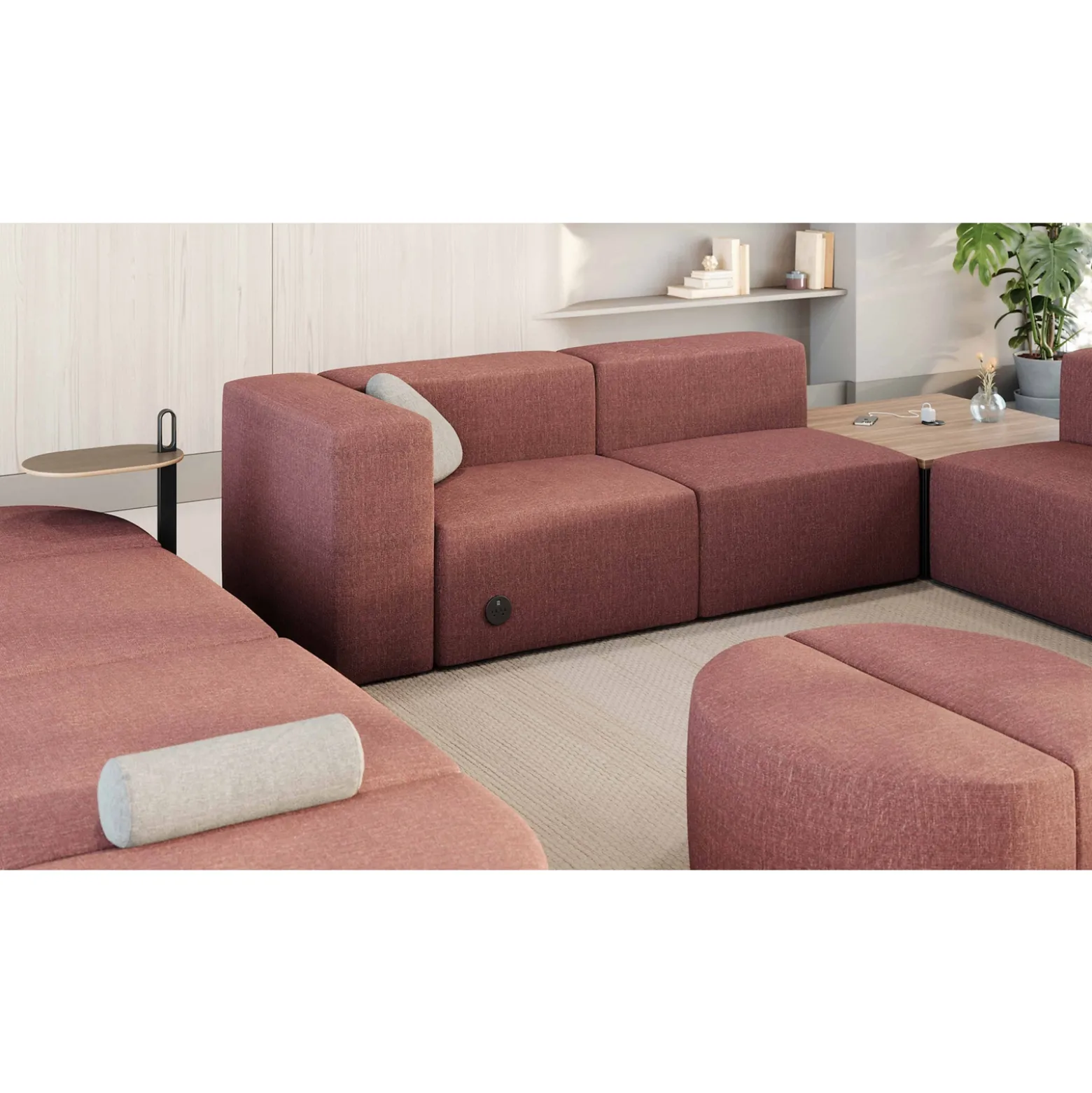 Haven 4 Person Corner Sofa with Table and Power