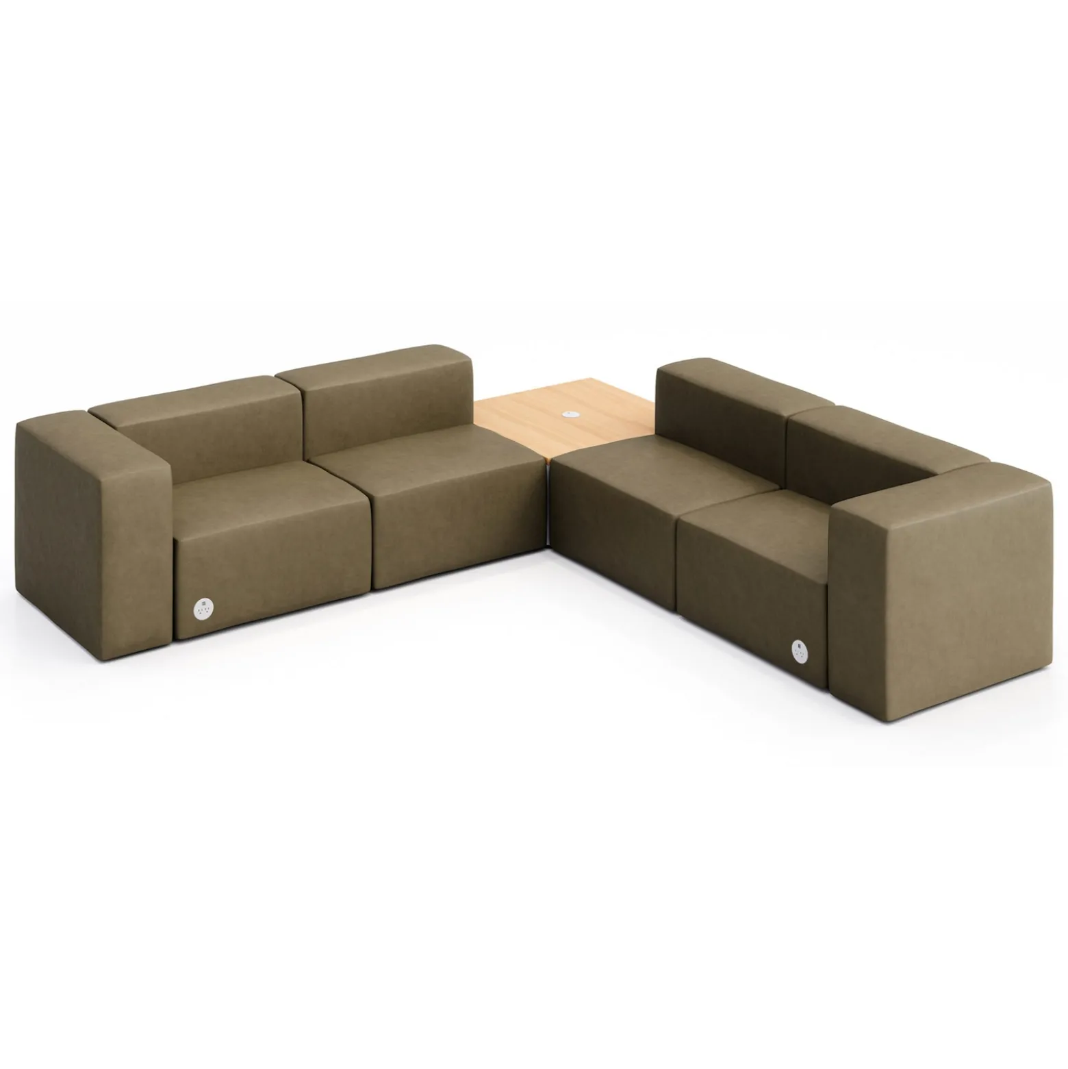 Haven 4 Person Corner Sofa with Table and Power