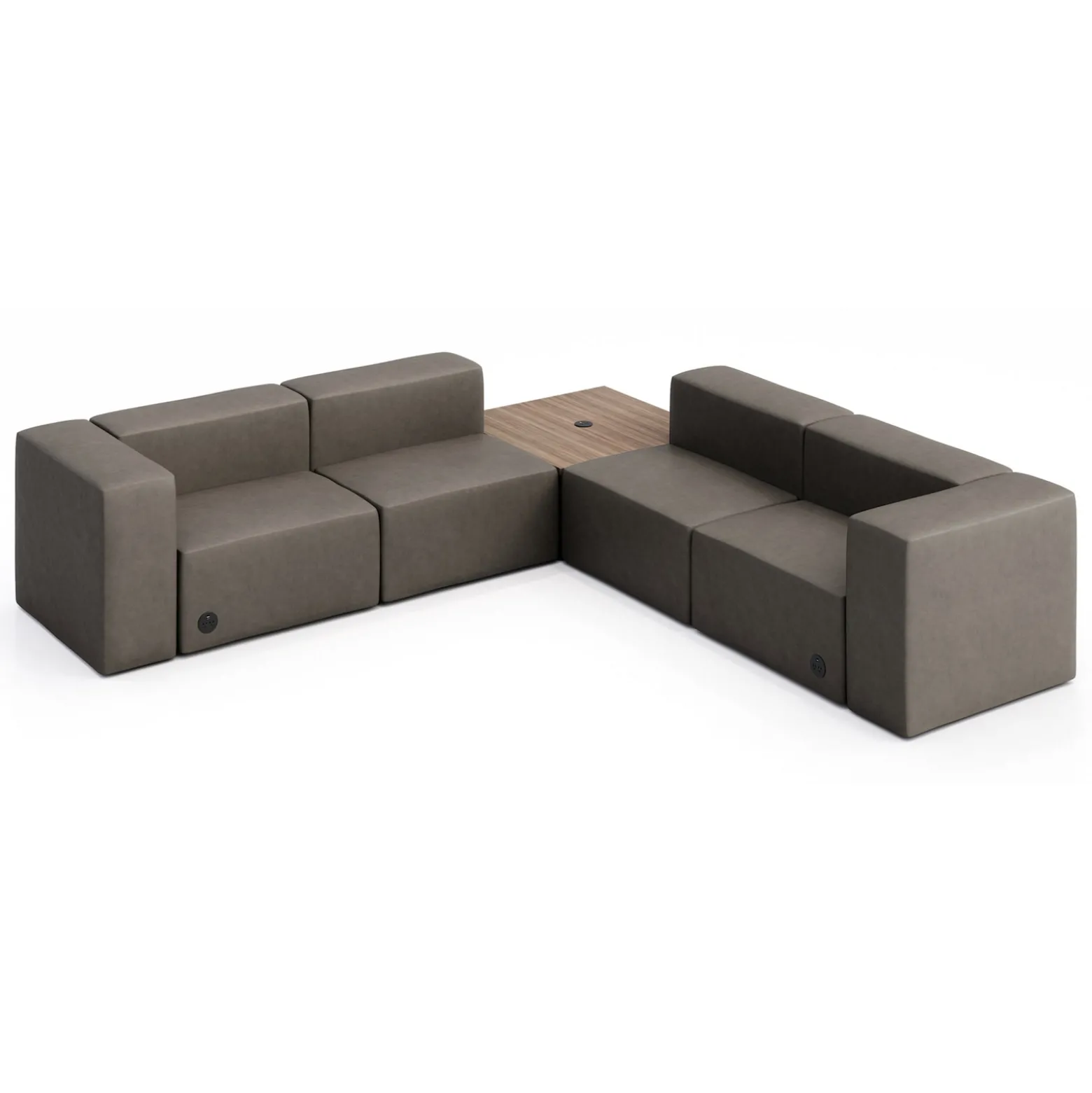 Haven 4 Person Corner Sofa with Table and Power
