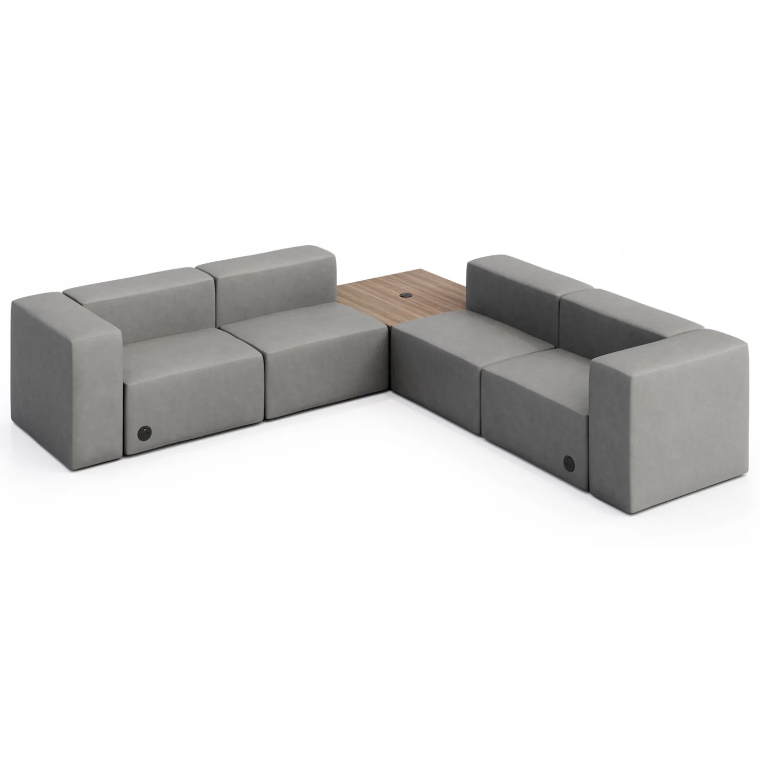 Haven 4 Person Corner Sofa with Table and Power
