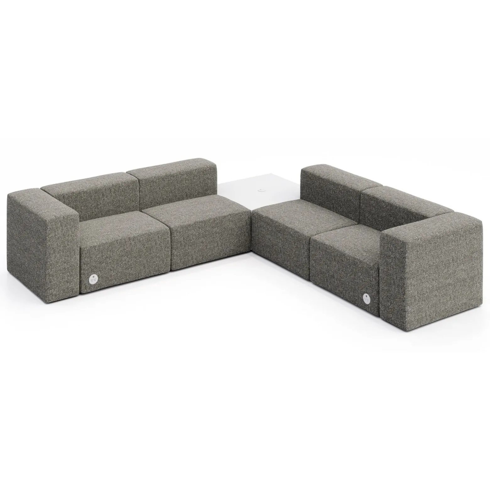 Haven 4 Person Corner Sofa with Table and Power