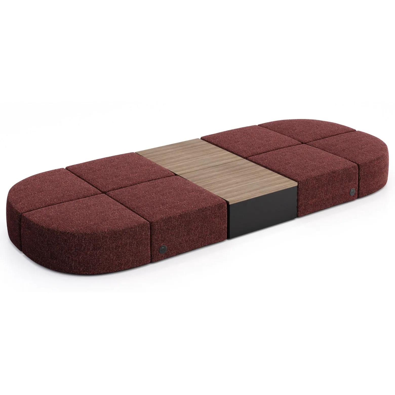 Haven 8 Person Modular Sofa with Table and Power