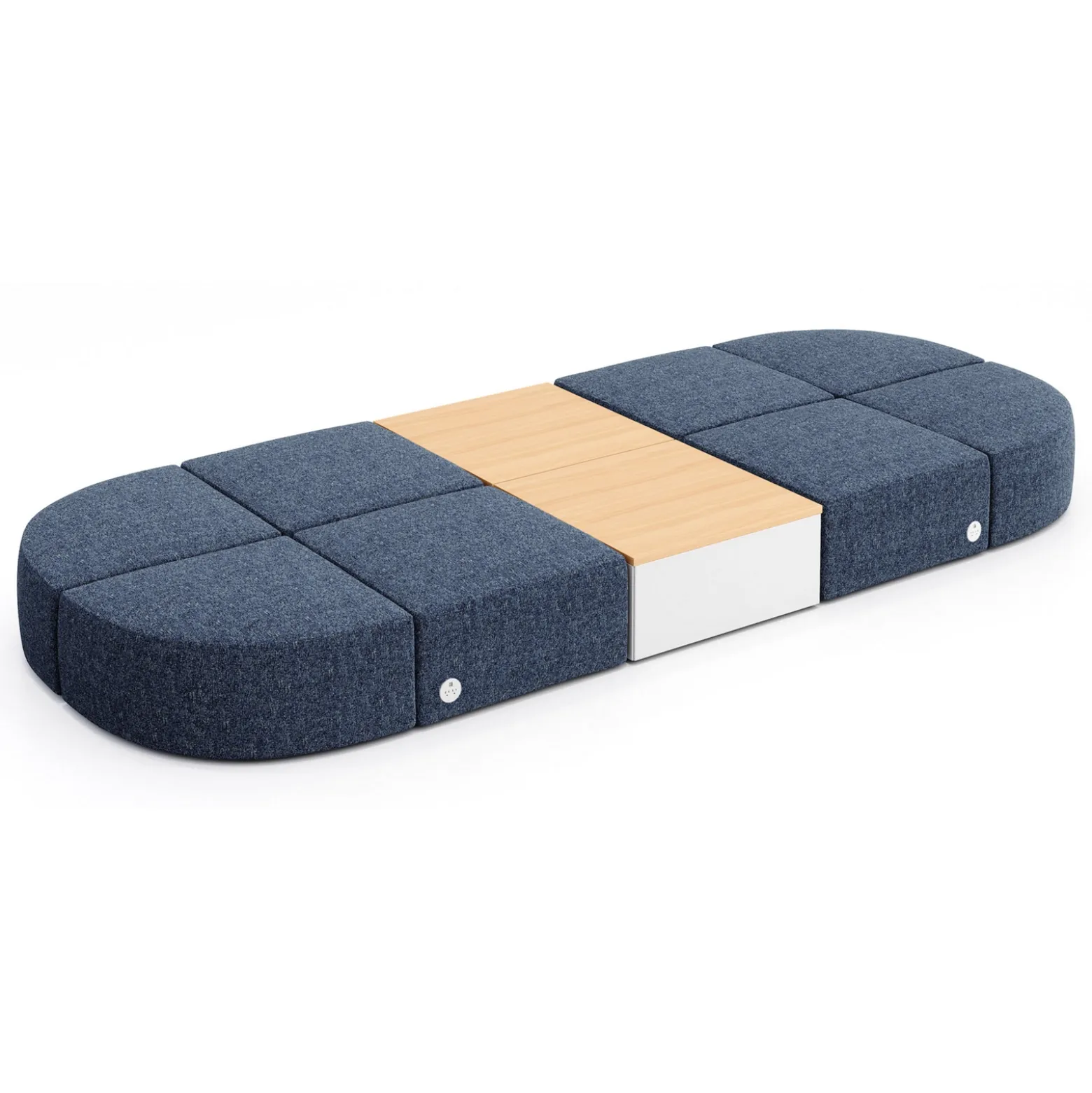 Haven 8 Person Modular Sofa with Table and Power