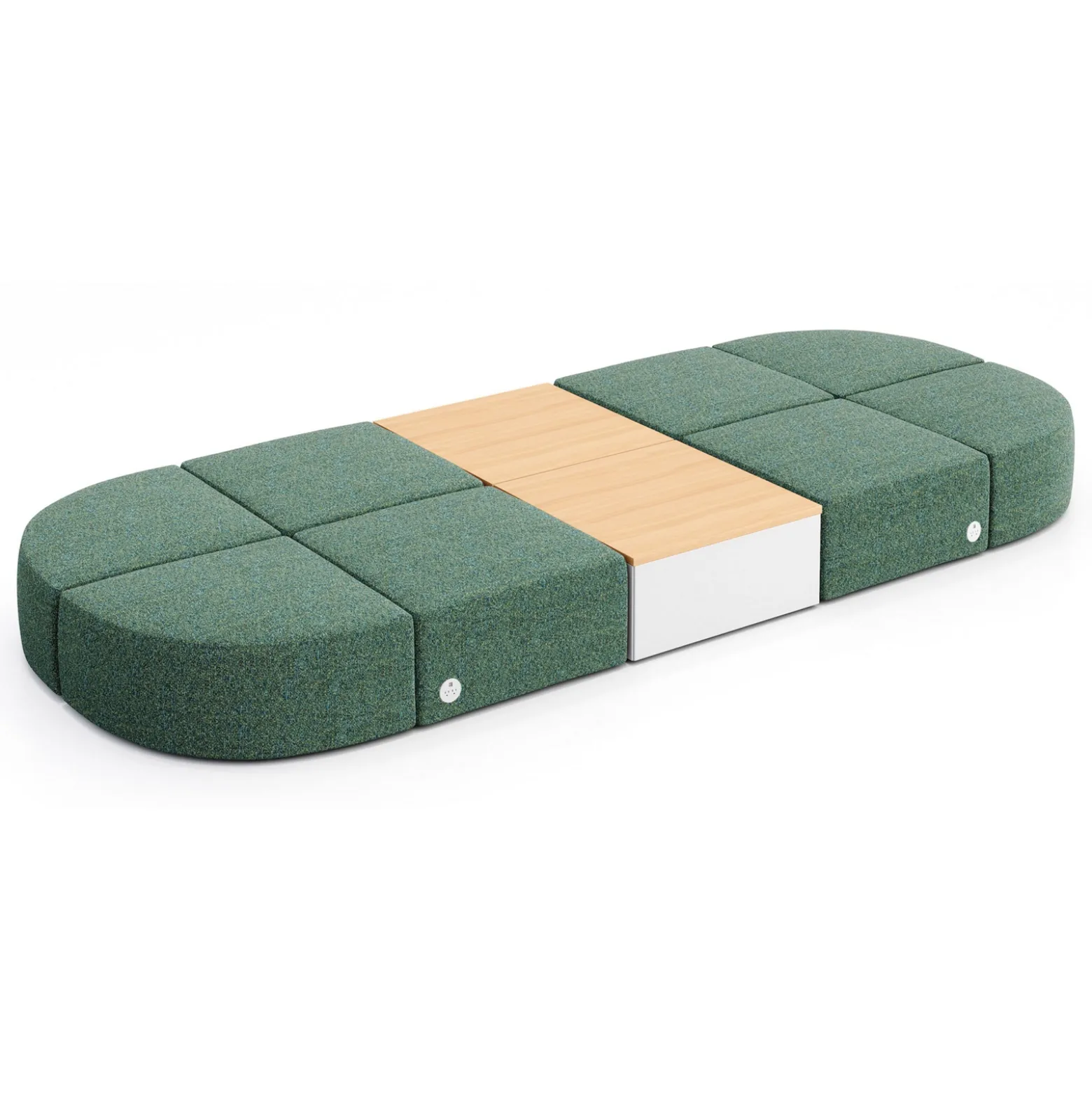 Haven 8 Person Modular Sofa with Table and Power