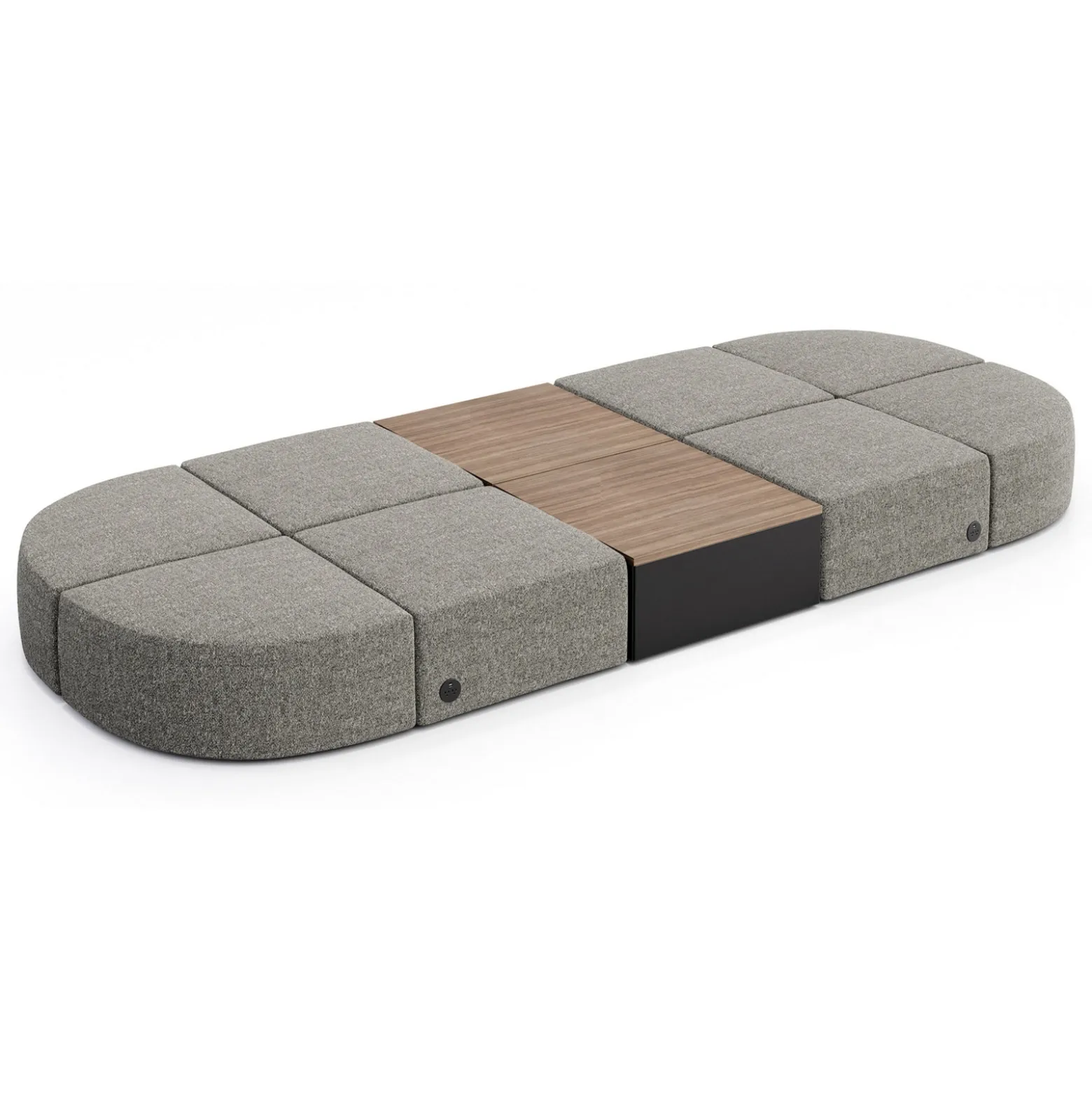 Haven 8 Person Modular Sofa with Table and Power