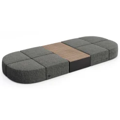 Haven 8 Person Modular Sofa with Table and Power