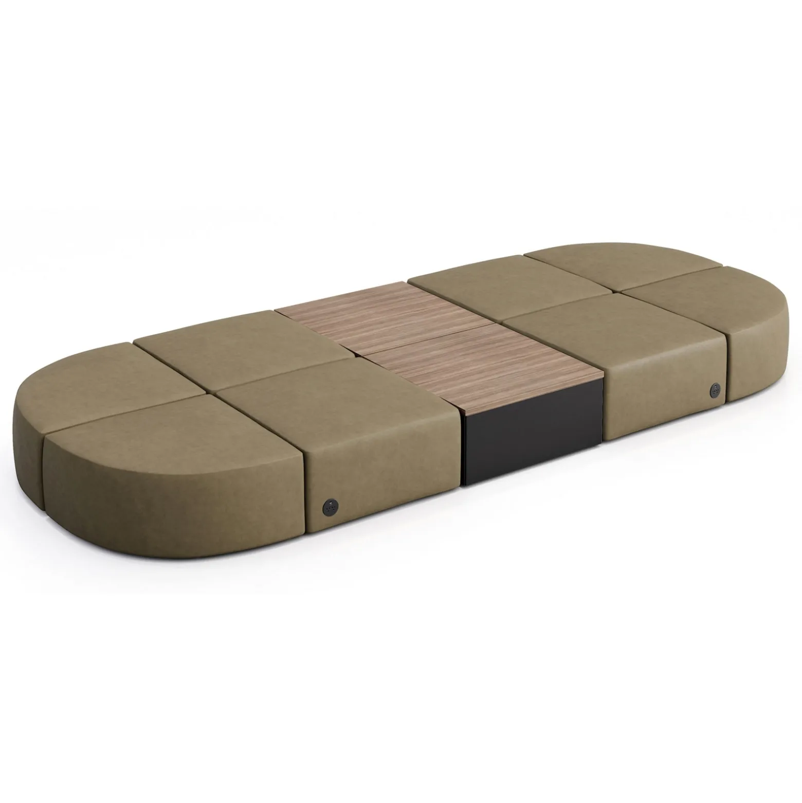 Haven 8 Person Modular Sofa with Table and Power