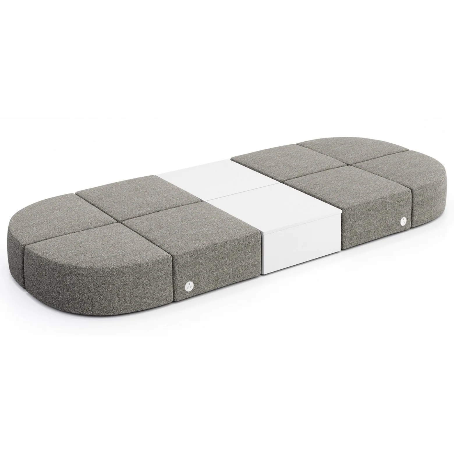 Haven 8 Person Modular Sofa with Table and Power
