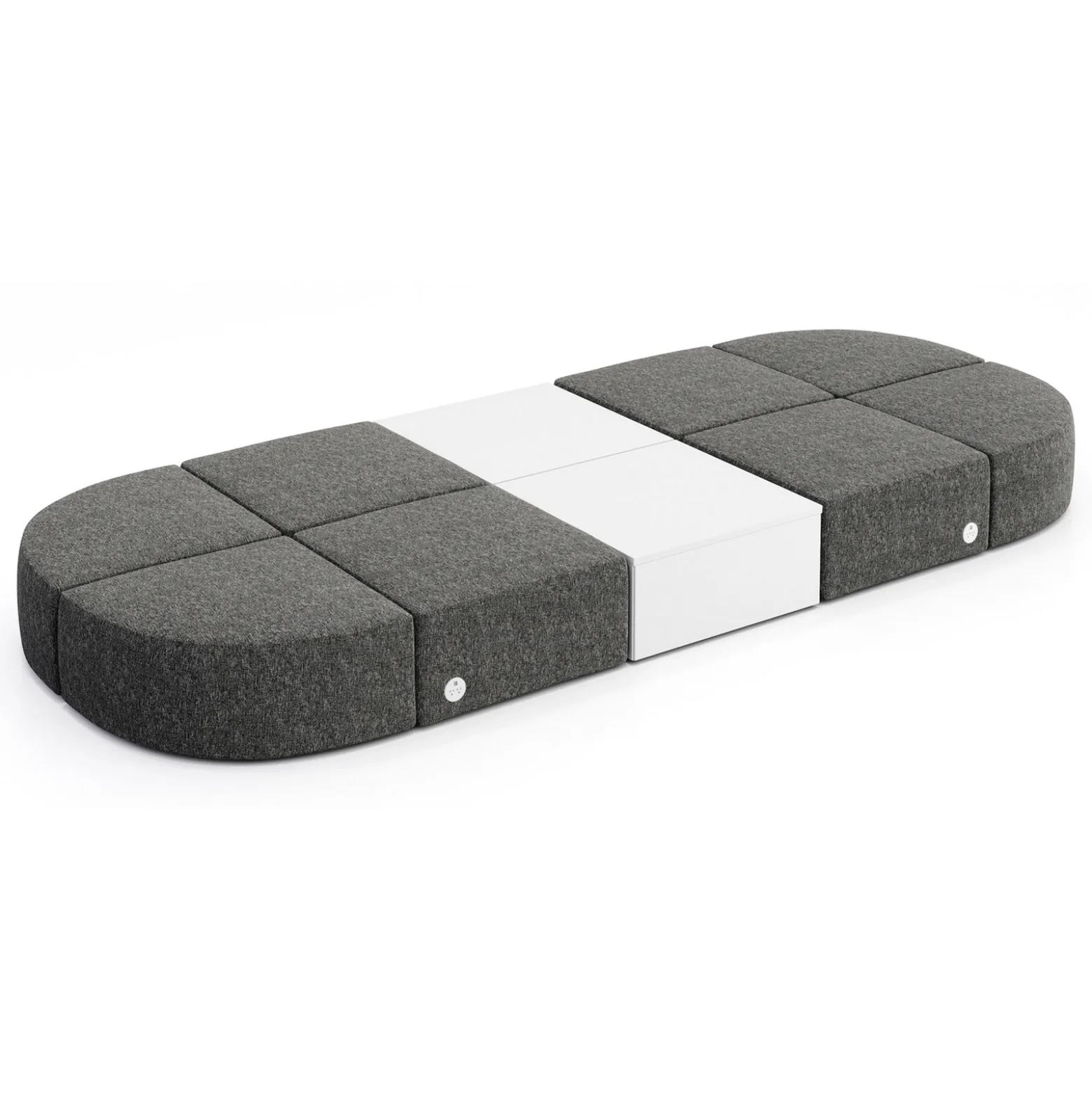 Haven 8 Person Modular Sofa with Table and Power