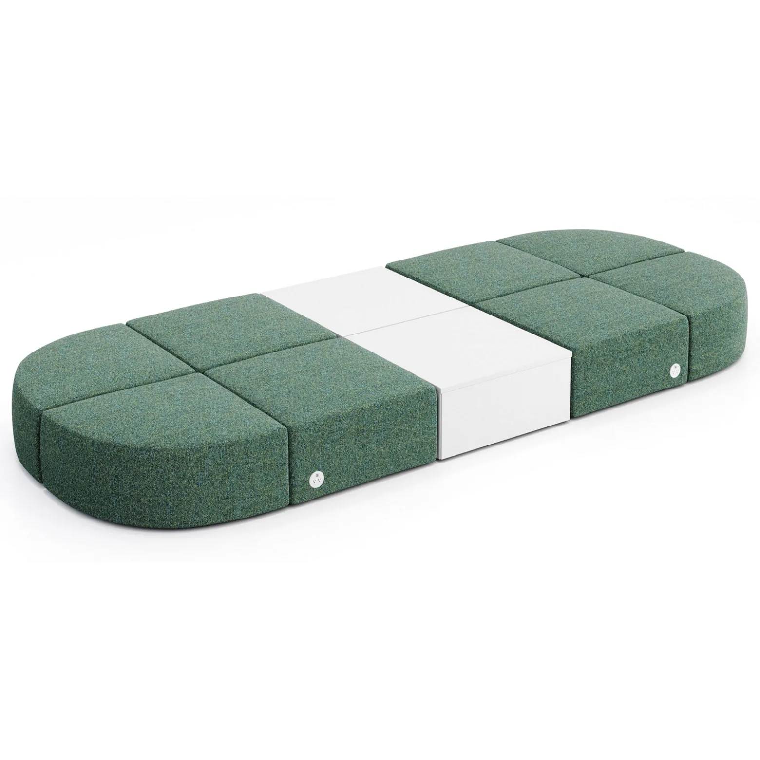 Haven 8 Person Modular Sofa with Table and Power