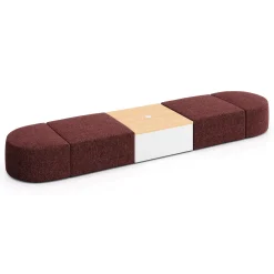 Haven 4 Person Modular Sofa with Table and Power