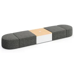 Haven 4 Person Modular Sofa with Table and Power