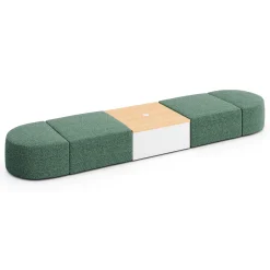 Haven 4 Person Modular Sofa with Table and Power