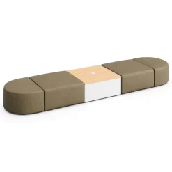 Haven 4 Person Modular Sofa with Table and Power