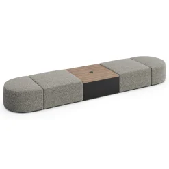 Haven 4 Person Modular Sofa with Table and Power