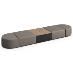 Haven 4 Person Modular Sofa with Table and Power