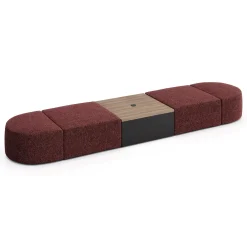 Haven 4 Person Modular Sofa with Table and Power