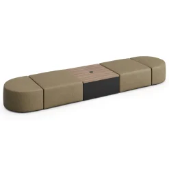Haven 4 Person Modular Sofa with Table and Power