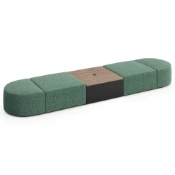 Haven 4 Person Modular Sofa with Table and Power