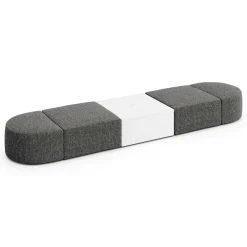 Haven 4 Person Modular Sofa with Table and Power