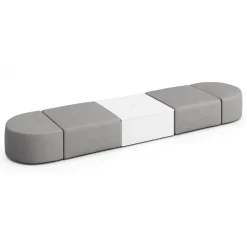 Haven 4 Person Modular Sofa with Table and Power