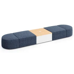 Haven 4 Person Modular Sofa with Table and Power