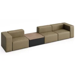 Haven 3 Person Modular Sofa with Table