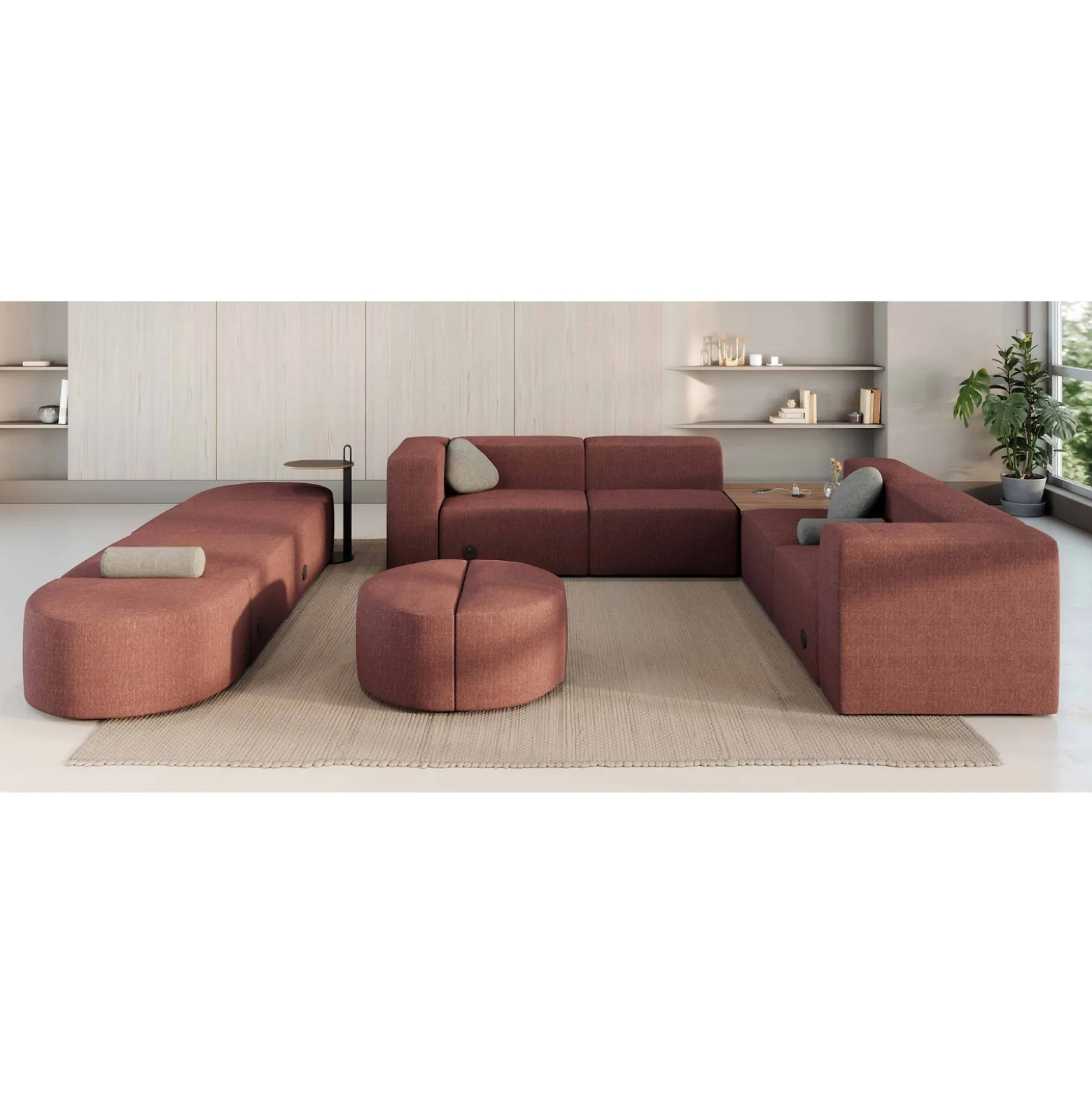 Haven 4 Person Modular Sofa with Power