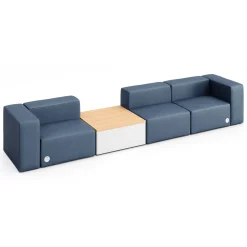 Haven 3 Person Modular Sofa with Table & Power