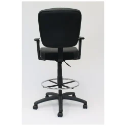 Heavy Duty Office Stool with Arms - 300 lbs Capacity