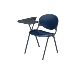 Heavy Duty Plastic Stacking Chair with Tablet Arm - Specify Right or Left