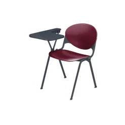 Heavy Duty Plastic Stacking Chair with Tablet Arm - Specify Right or Left