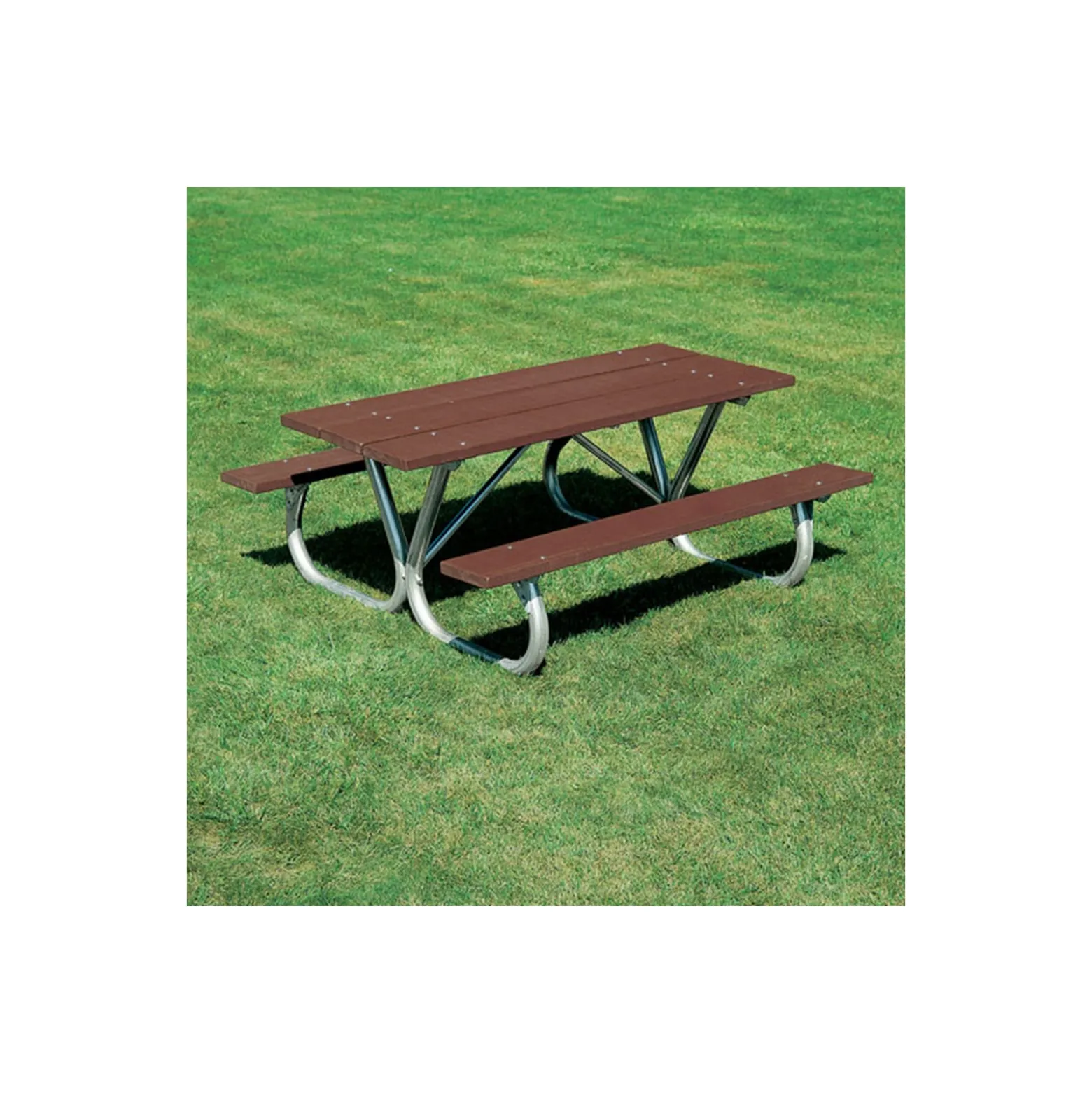 Heavy Duty Recycled Plastic Lumber Picnic Table - 8 ft