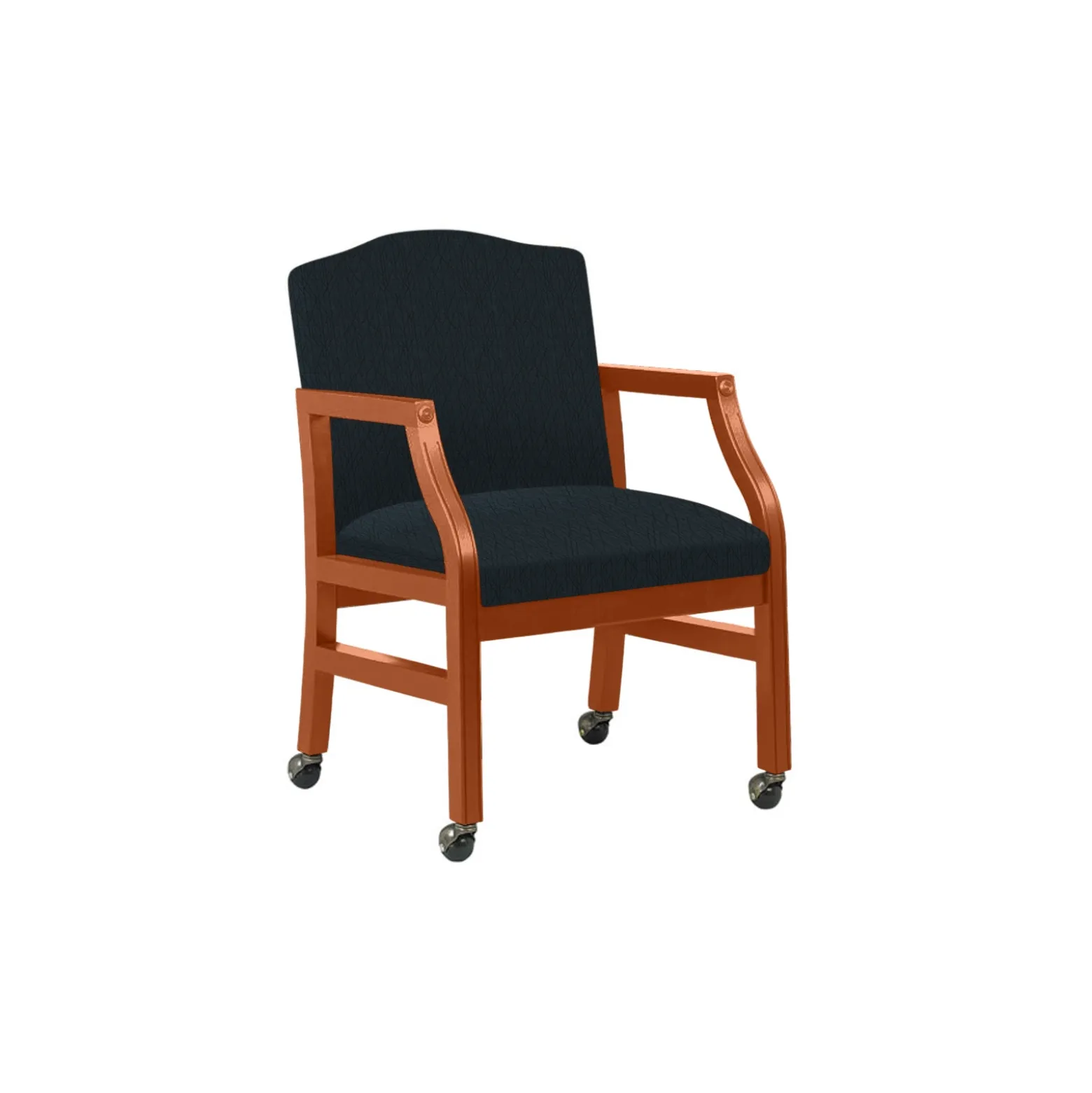 Heavy-Duty Fabric Traditional Guest Chair with Casters