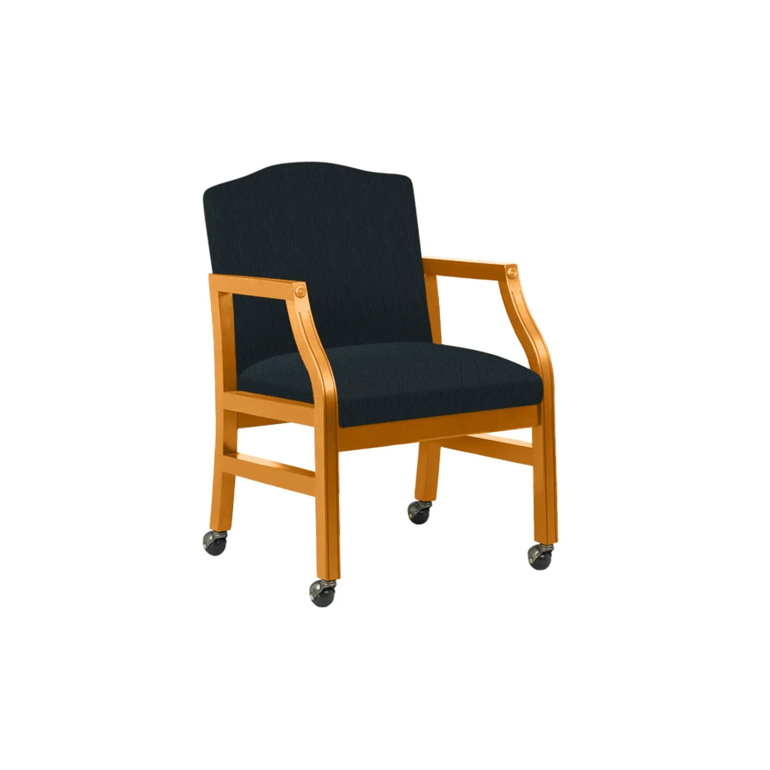 Heavy-Duty Fabric Traditional Guest Chair with Casters