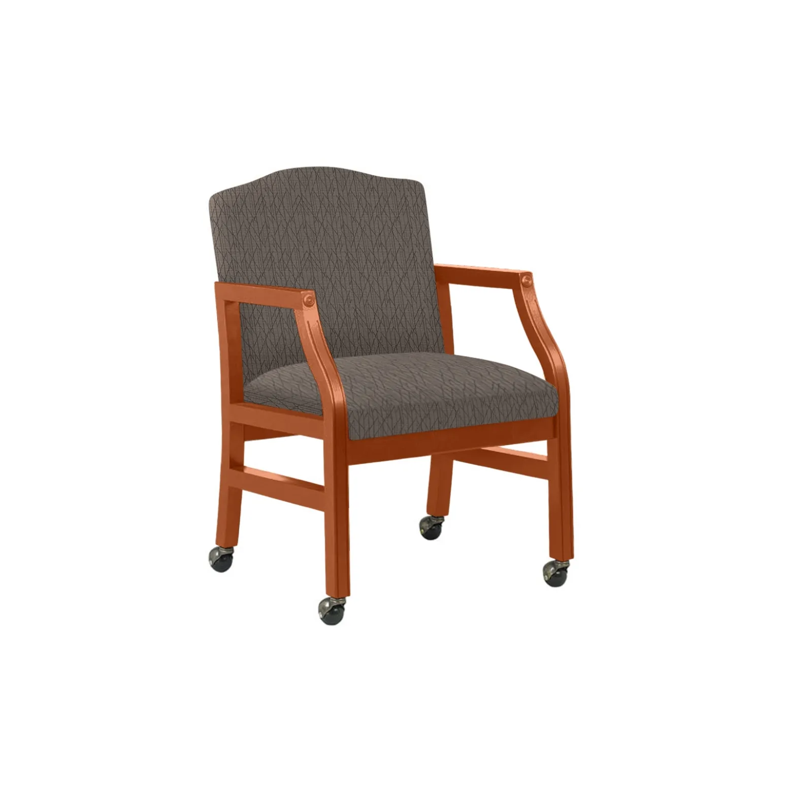 Heavy-Duty Fabric Traditional Guest Chair with Casters