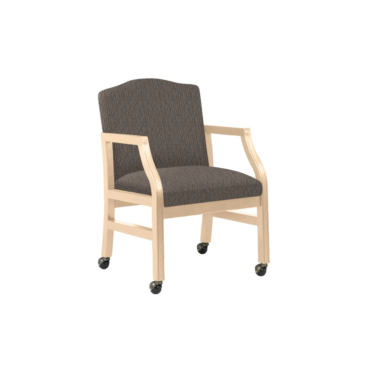 Heavy-Duty Fabric Traditional Guest Chair with Casters