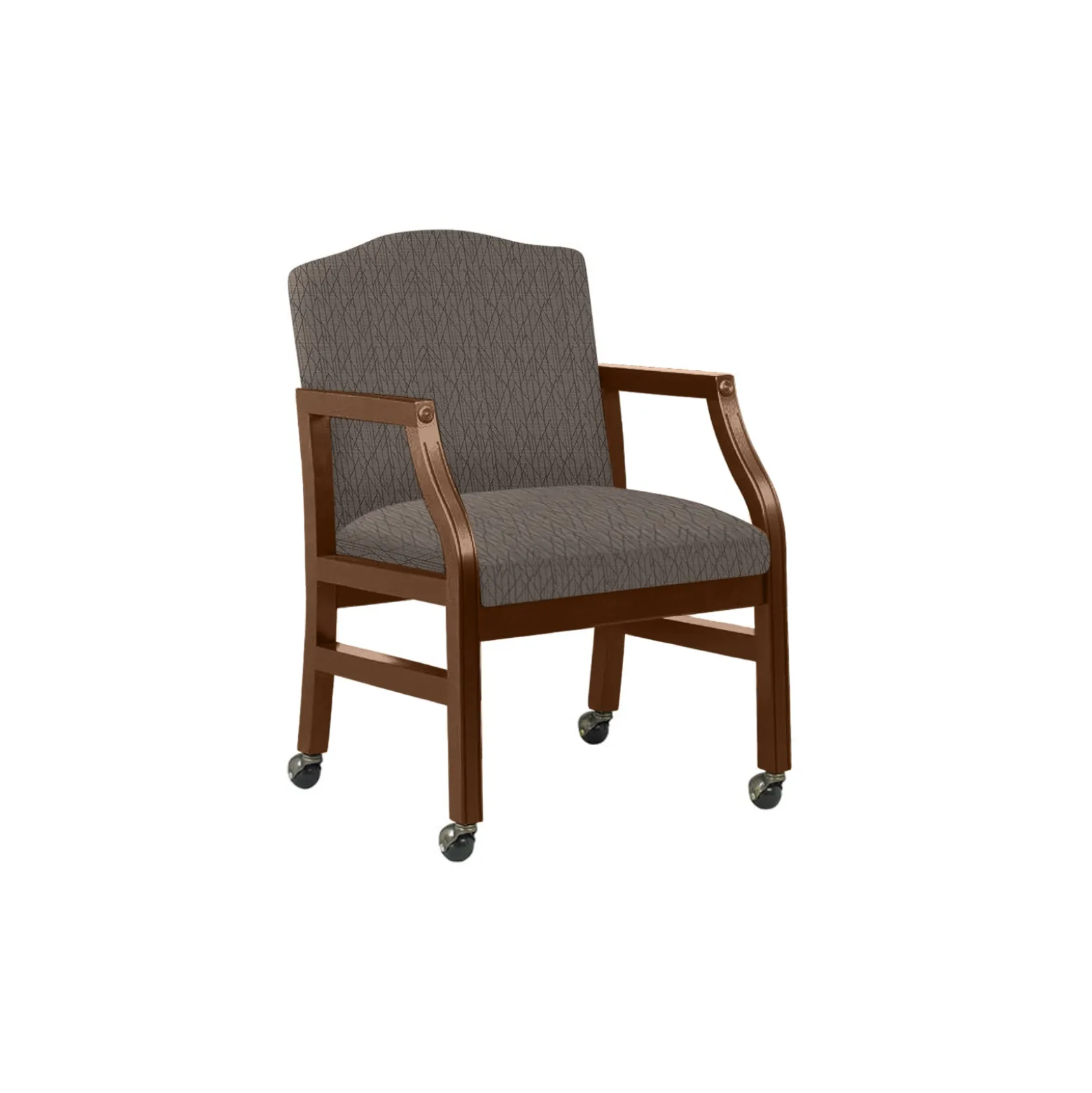 Heavy-Duty Fabric Traditional Guest Chair with Casters