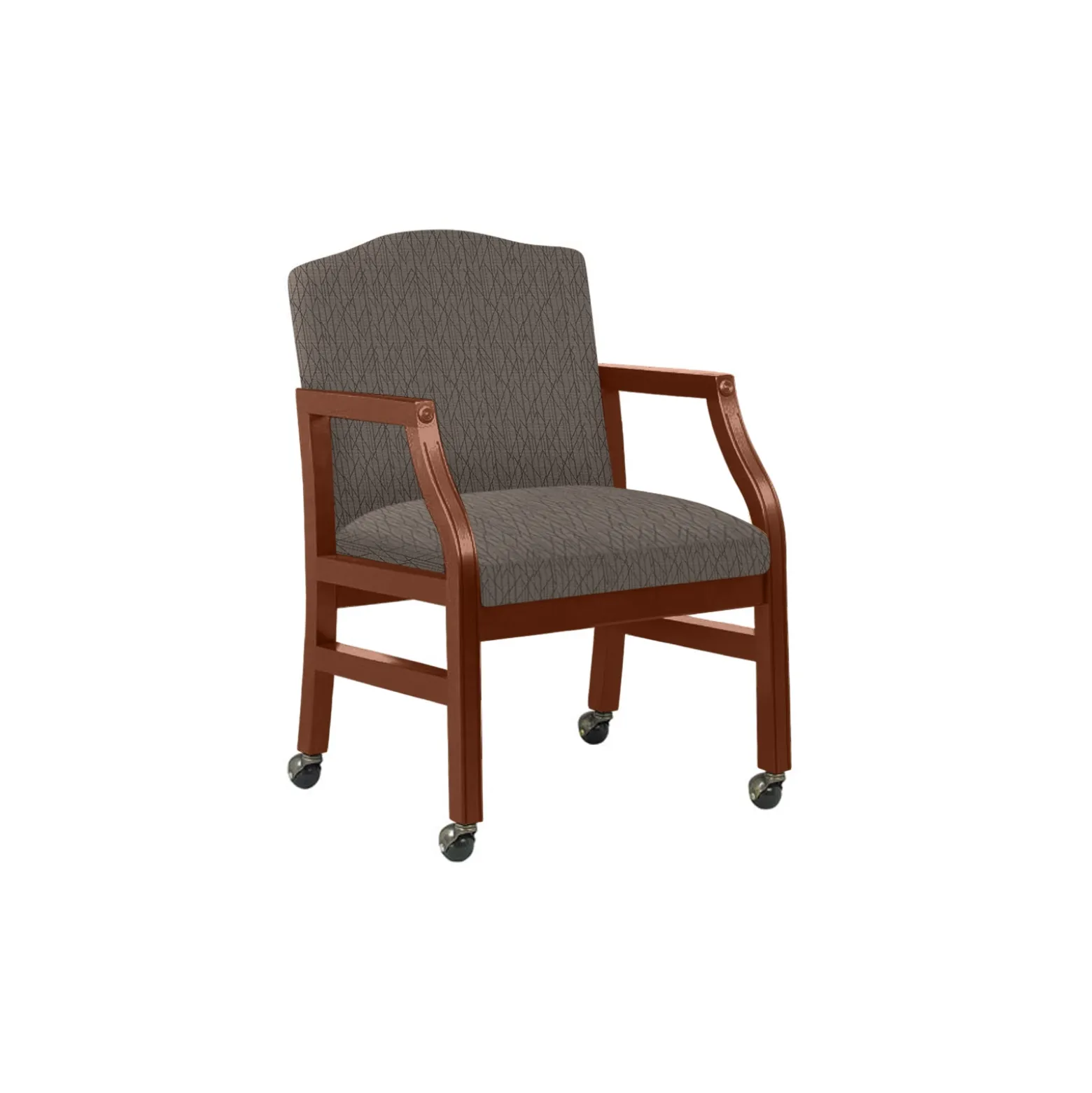 Heavy-Duty Fabric Traditional Guest Chair with Casters