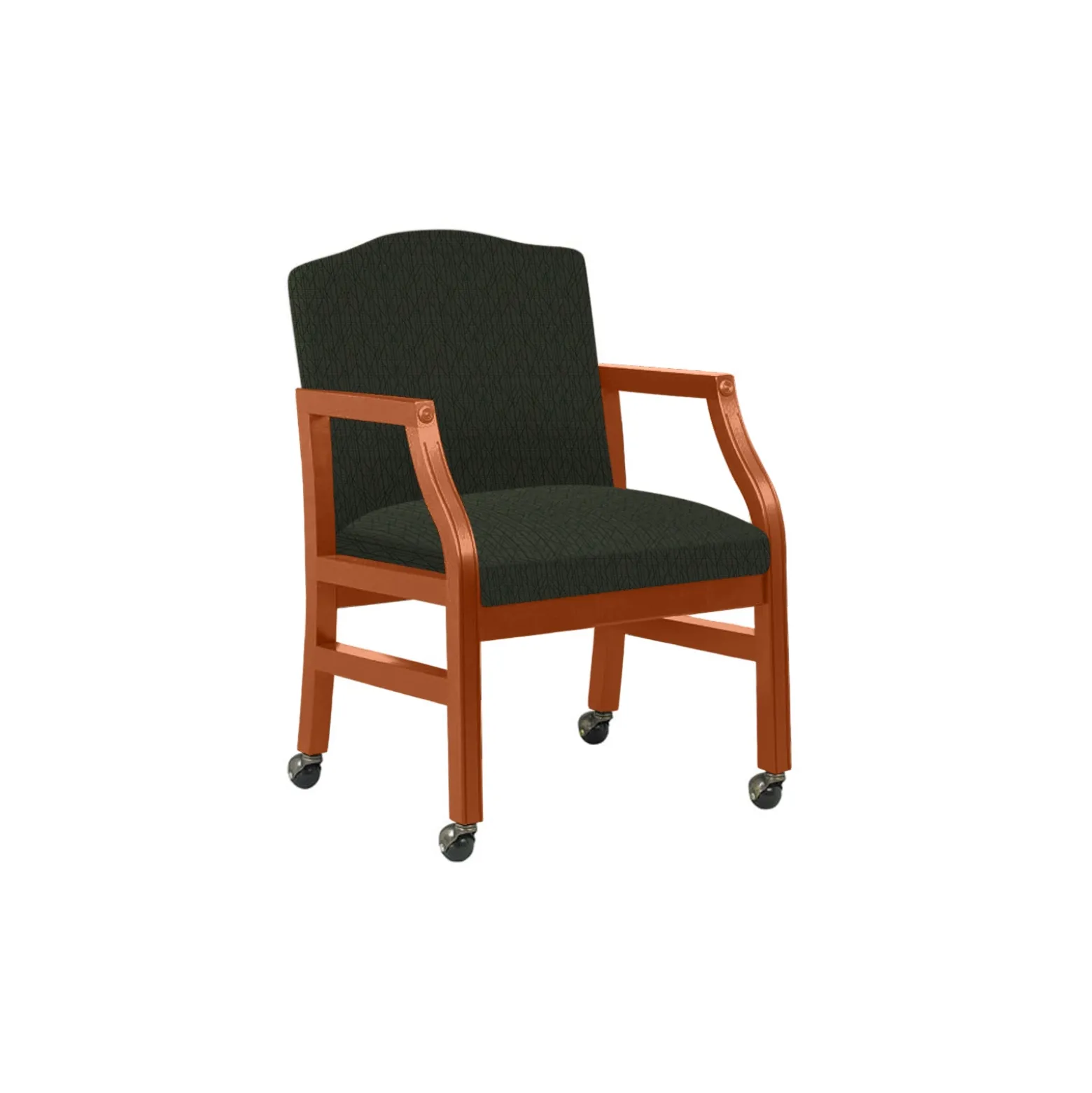Heavy-Duty Fabric Traditional Guest Chair with Casters