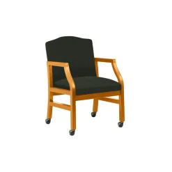 Heavy-Duty Fabric Traditional Guest Chair with Casters